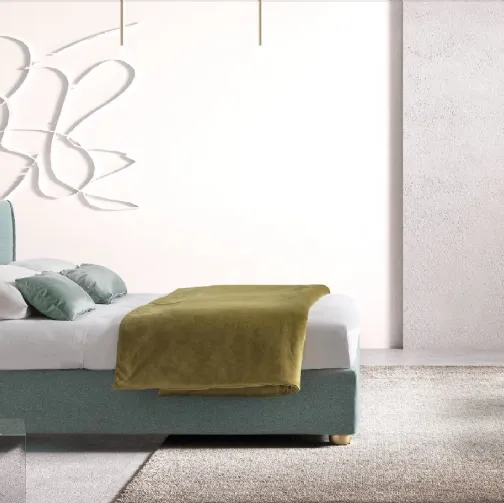 Letto matrimoniale in tessuto con testiera Hesperis di Le Comfort