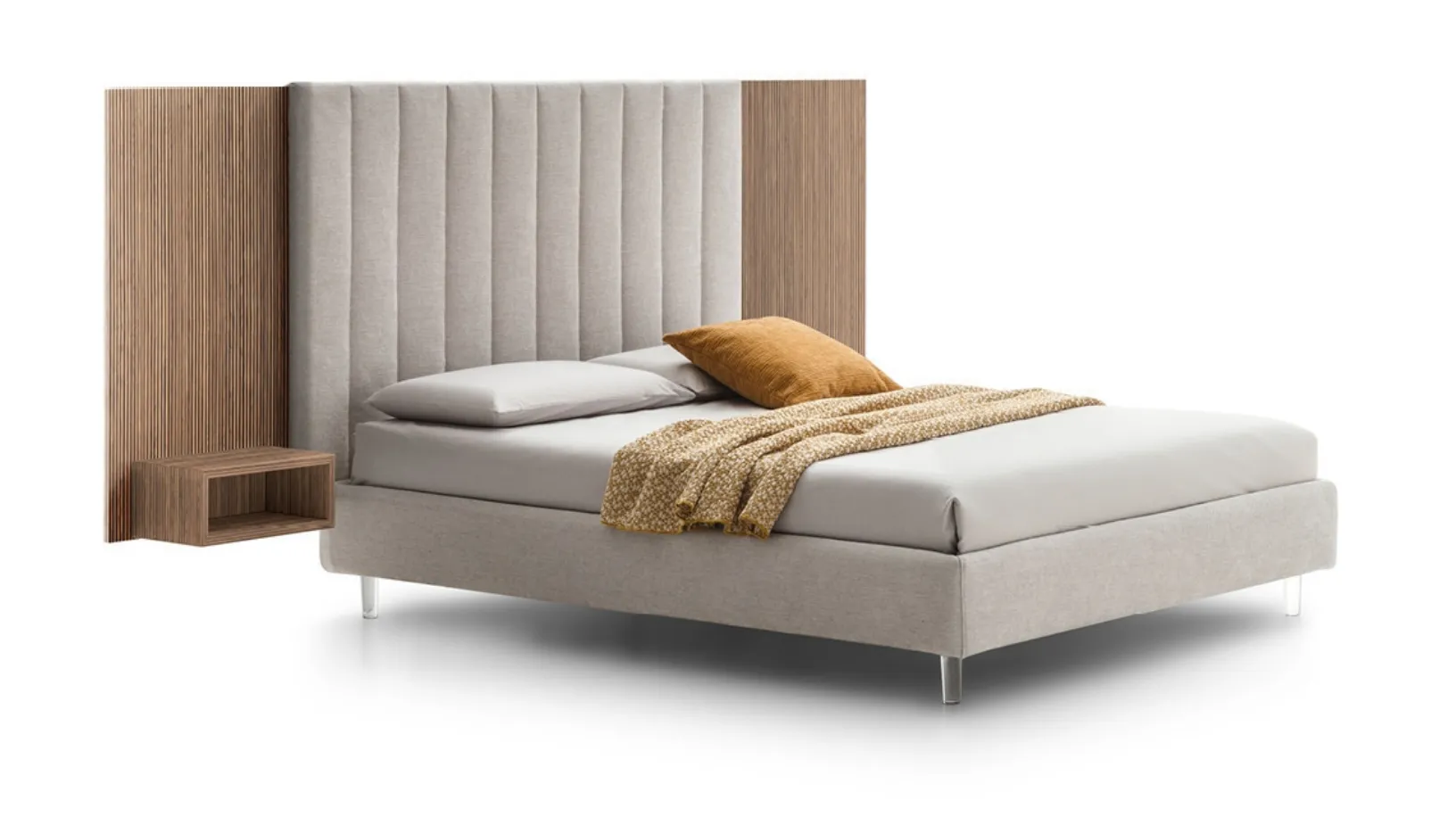 Letto Tile in tessuto imbottito di Le Comfort